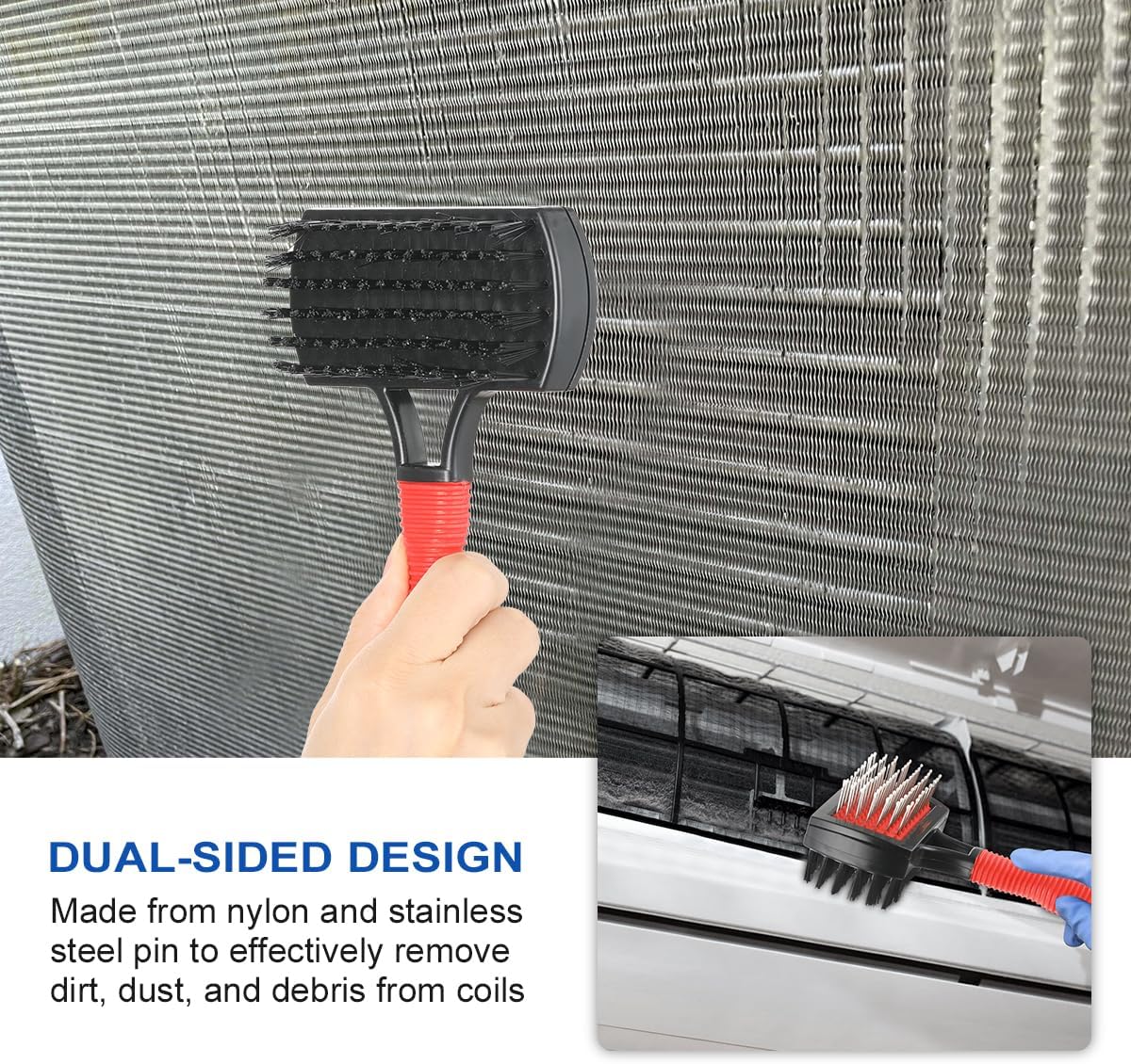 HVAC Coil Cleaning Brush Kit: AC Fin Comb & Evaporator Condenser Cleaner 6 HVAC Coil Cleaning Brush Kit: AC Fin Comb & Evaporator Condenser Cleaner - Image 6