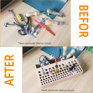 Ultimate Leather Craft Tool Holder: 98 Holes Organizer for Professional Leatherworking