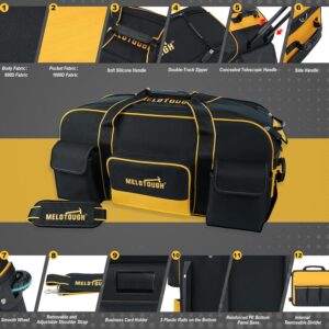 Heavy-Duty Rolling Tool Bag: Wheeled Organizer for Pros – Yellow/Black