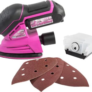 20V Pink Cordless Detail Sander Kit w/ Brushless Motor & 2Ah Battery