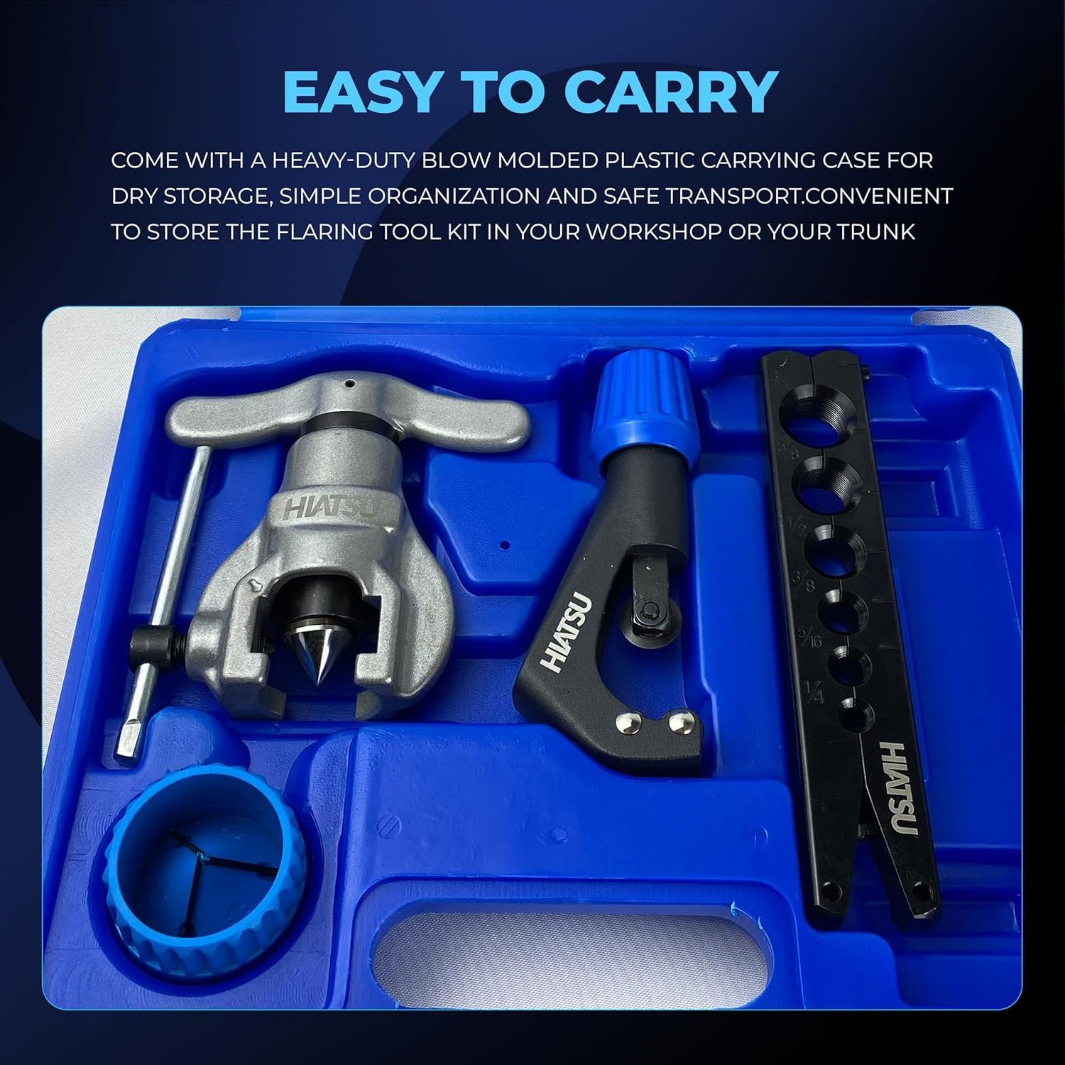 Pro HVAC Copper Tube Flaring Tool Kit | 1/4-3/4" Heavy-Duty Precision Flare Set 7 Pro HVAC Copper Tube Flaring Tool Kit | 1/4-3/4" Heavy-Duty Precision Flare Set - Image 7