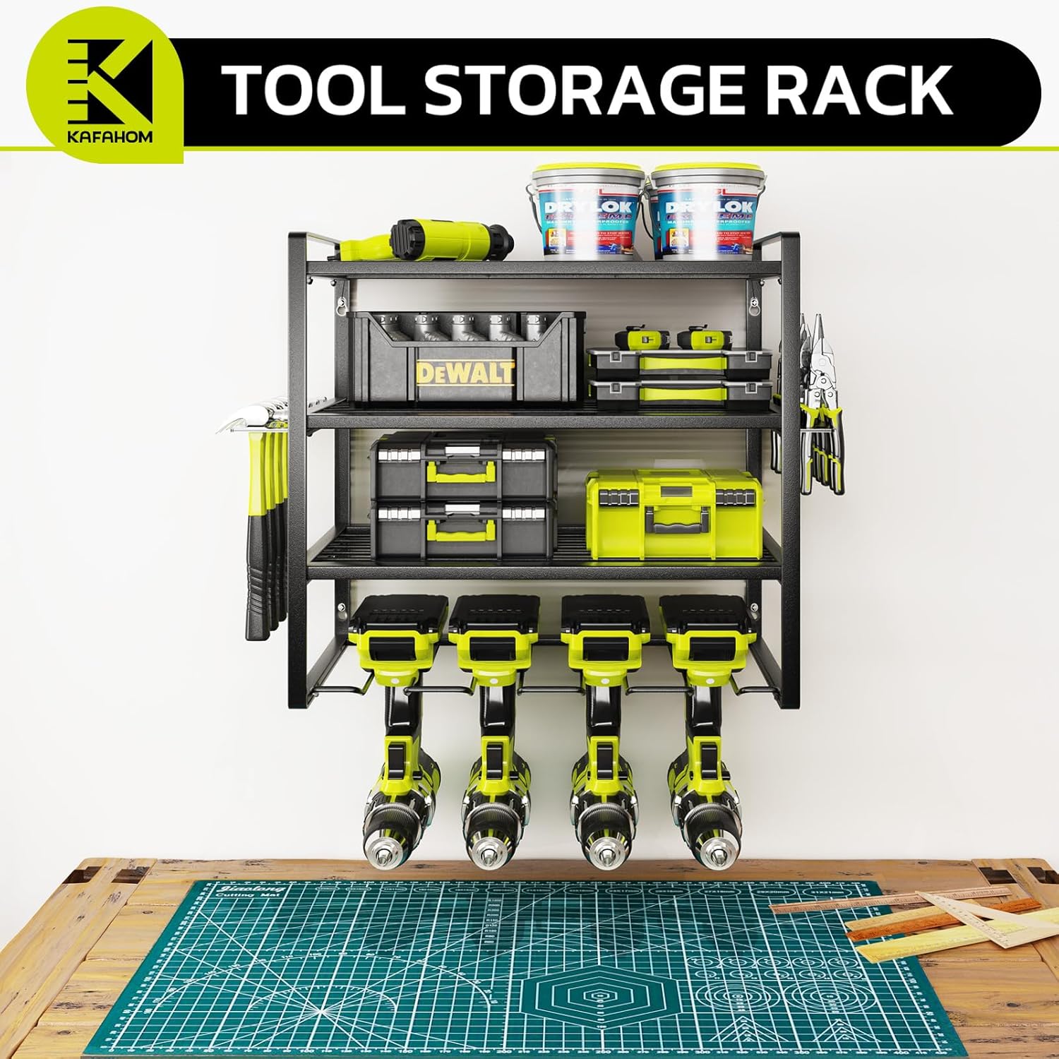 Ultimate Garage Tool Organizer: Heavy-Duty Drill Holder Wall Mount & Tool Storage Rack 6 Ultimate Garage Tool Organizer: Heavy-Duty Drill Holder Wall Mount & Tool Storage Rack - Image 6