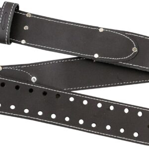 McGuire-Nicholas Men's Standard 29"-46" Leather Work Belt, Dark Brown, 3"