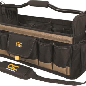Custom Leathercraft WORK GEAR 1579 20 Inch, Open Top, Soft Sided Tool Box, 27 Pockets