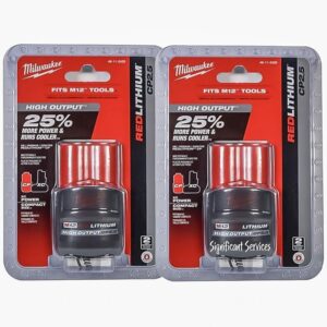 Milwaukee 48-11-2425 12V Lithium-Ion Hight Output CP2.5Ah Battery 2 Pack