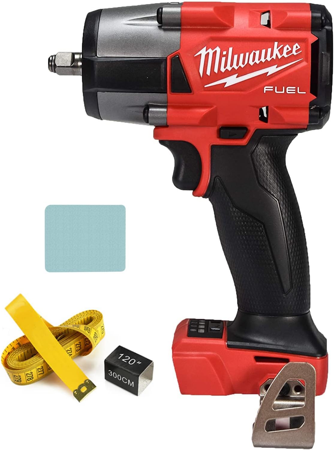 Milwaukee M18 Brushless Cordless Impact Wrench 3/8" Mid-Torque Compact Tool 1 Milwaukee M18 18V Fuel 3/8'' Brushless Cordless Mid-Torque Compact Impact Wrench Bare Tool + Accessories, Black & Red