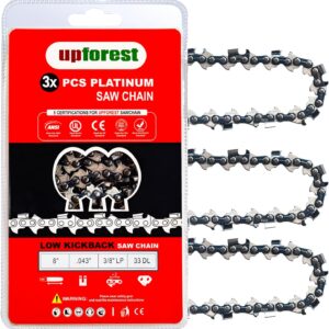 3PC 8" Pruning Saw Chain for Milwaukee 3004-20 Chainsaw, 8 Inch Replacement Chain for Milwaukee 3004-20 M18 HATCHET Pruning Saw (90EOP33X3)