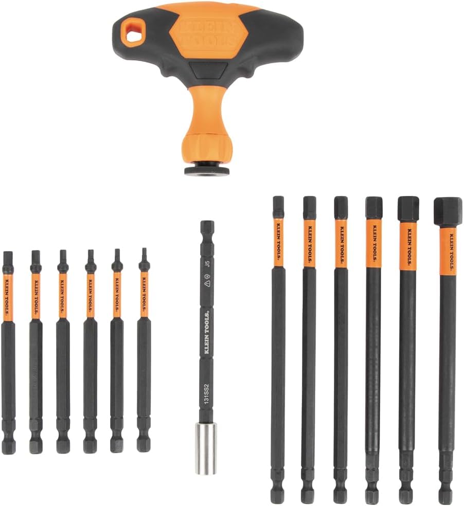 Klein Tools Professional Ratcheting T-Handle Bit Set, SAE/Metric/TORX, Impact-Rated Magnetic 12 Klein Tools Professional Ratcheting T-Handle Bit Set, SAE/Metric/TORX, Impact-Rated Magnetic - Image 12
