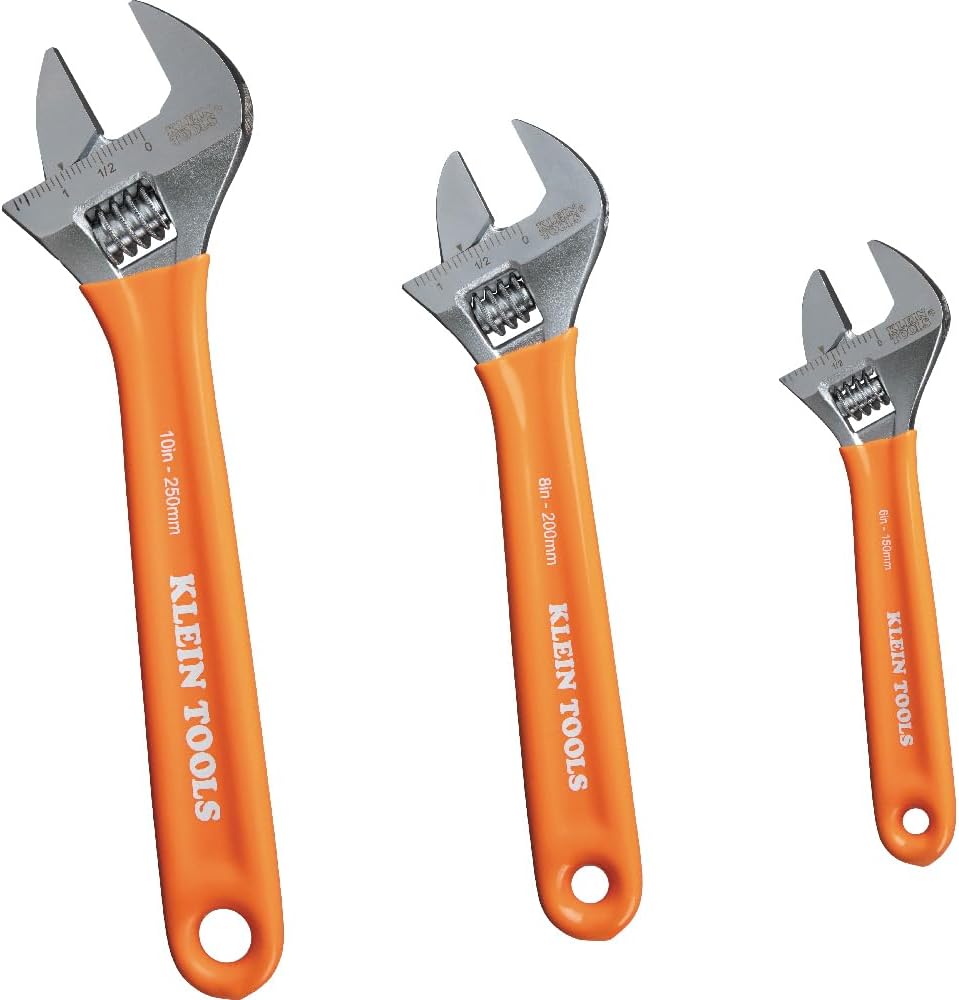 Pro Klein Adjustable Wrench Set: Heavy-Duty 3pc Metric & SAE Forged Steel 1 hvac tools klien