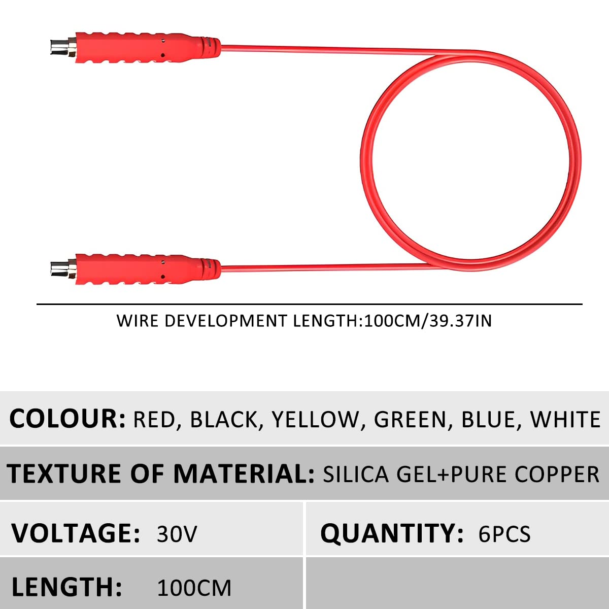 Pro Magnetic Test Leads: Flexible 6pc Silicone Jumper Wires for HVAC Sensors 30V/5A 3 Pro Magnetic Test Leads: Flexible 6pc Silicone Jumper Wires for HVAC Sensors 30V/5A - Image 3