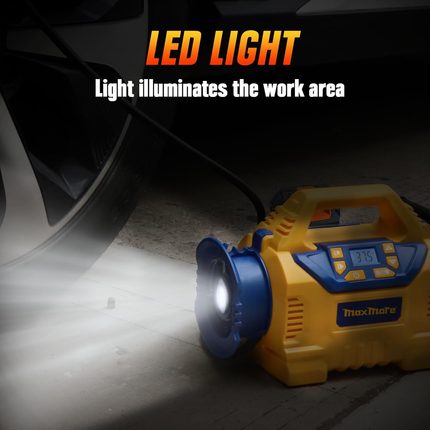 DeWalt 20V MAX Cordless Tire Inflator 160PSI Digital Auto Shutoff LED 5 DeWalt 20V MAX Cordless Tire Inflator 160PSI Digital Auto Shutoff LED - Image 5