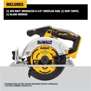 DEWALT 20V Brushless 6.5-in Cordless Circular Saw – Lightweight Power Tool