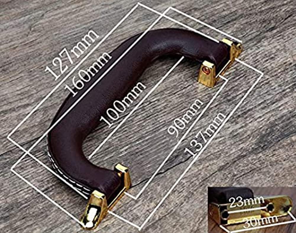 Rustic Brown PU Leather Guitar Case Handle - Luggage Box Replacement 2 Rustic Brown PU Leather Guitar Case Handle - Luggage Box Replacement - Image 2