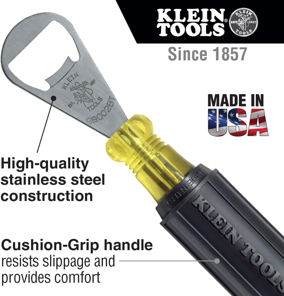 USA-Made Klein Tools Bottle Opener | Durable Stainless Steel | Keychain Friendly 2 USA-Made Klein Tools Bottle Opener | Durable Stainless Steel | Keychain Friendly - Image 2