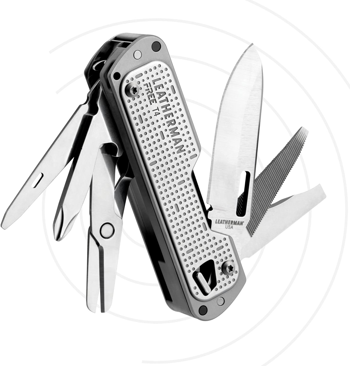 Leatherman FREE T4: Versatile EDC Multitool, One-Hand Open, USA-Made Stainless Steel 2 Leatherman FREE T4: Versatile EDC Multitool, One-Hand Open, USA-Made Stainless Steel - Image 2