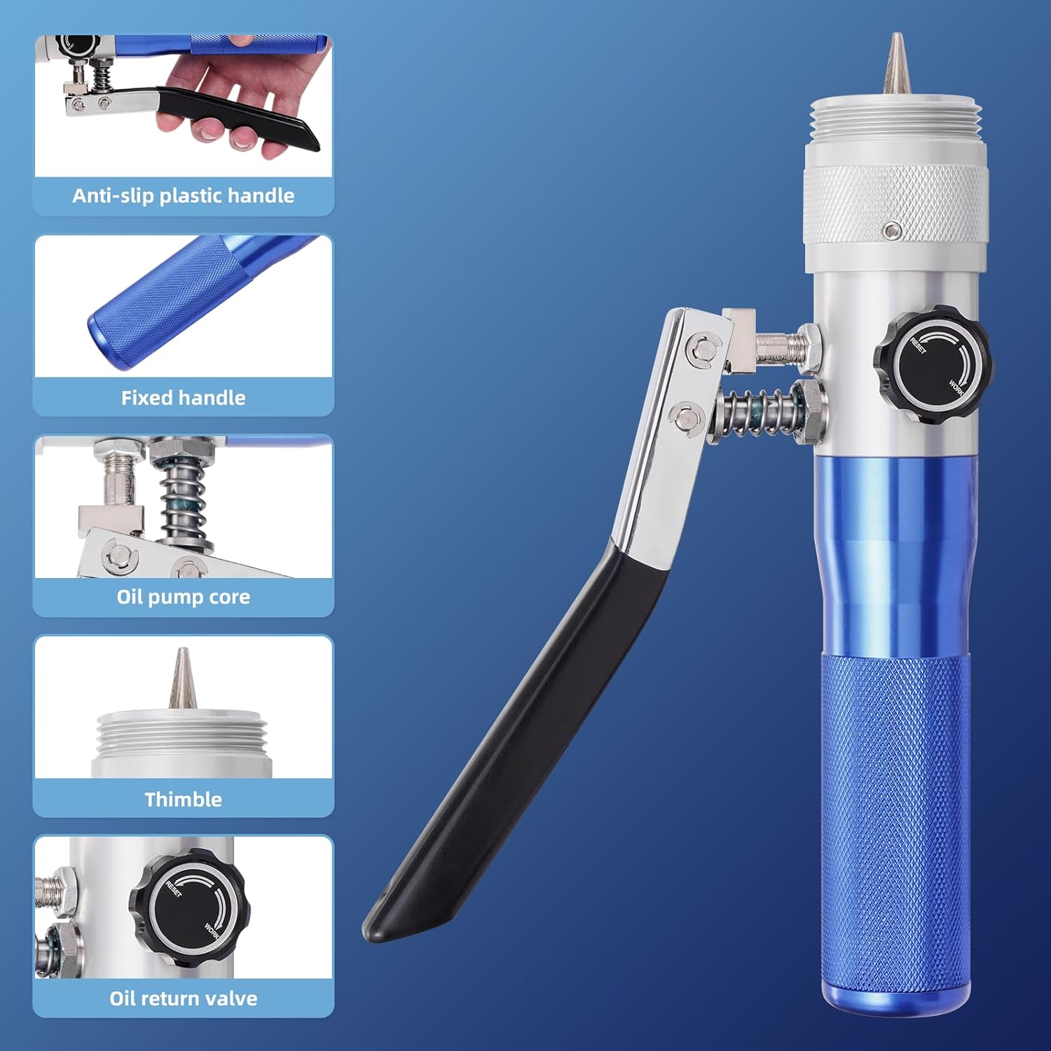 Professional HVAC Hydraulic Tube Expander Kit: 11 Heads for 3/8-5 1/8" Copper 2 Professional HVAC Hydraulic Tube Expander Kit: 11 Heads for 3/8-5 1/8" Copper - Image 2