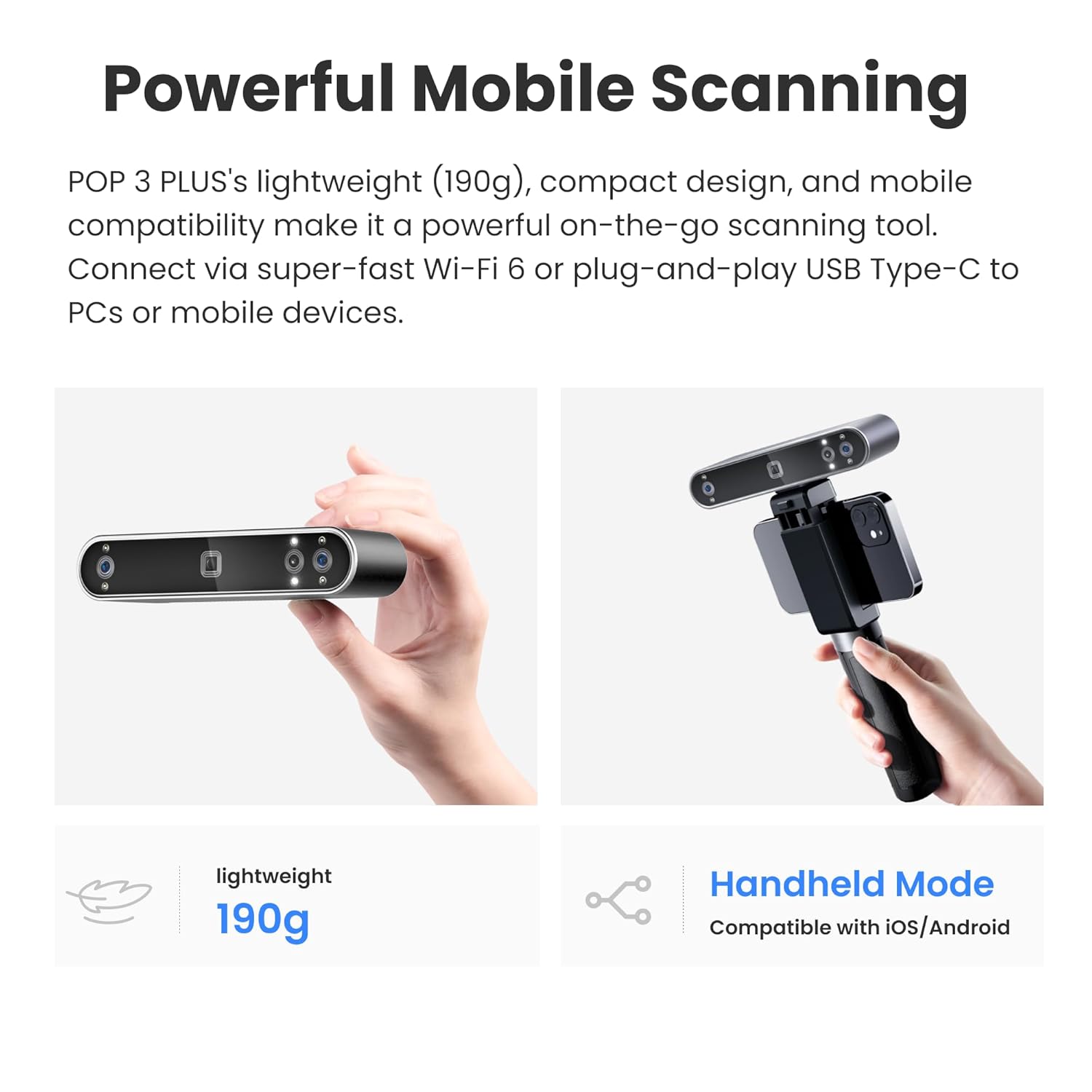 Revopoint POP3 Plus: High-Precision 0.04mm 3D Scanner for Printing 6 Revopoint POP3 Plus: High-Precision 0.04mm 3D Scanner for Printing - Image 6
