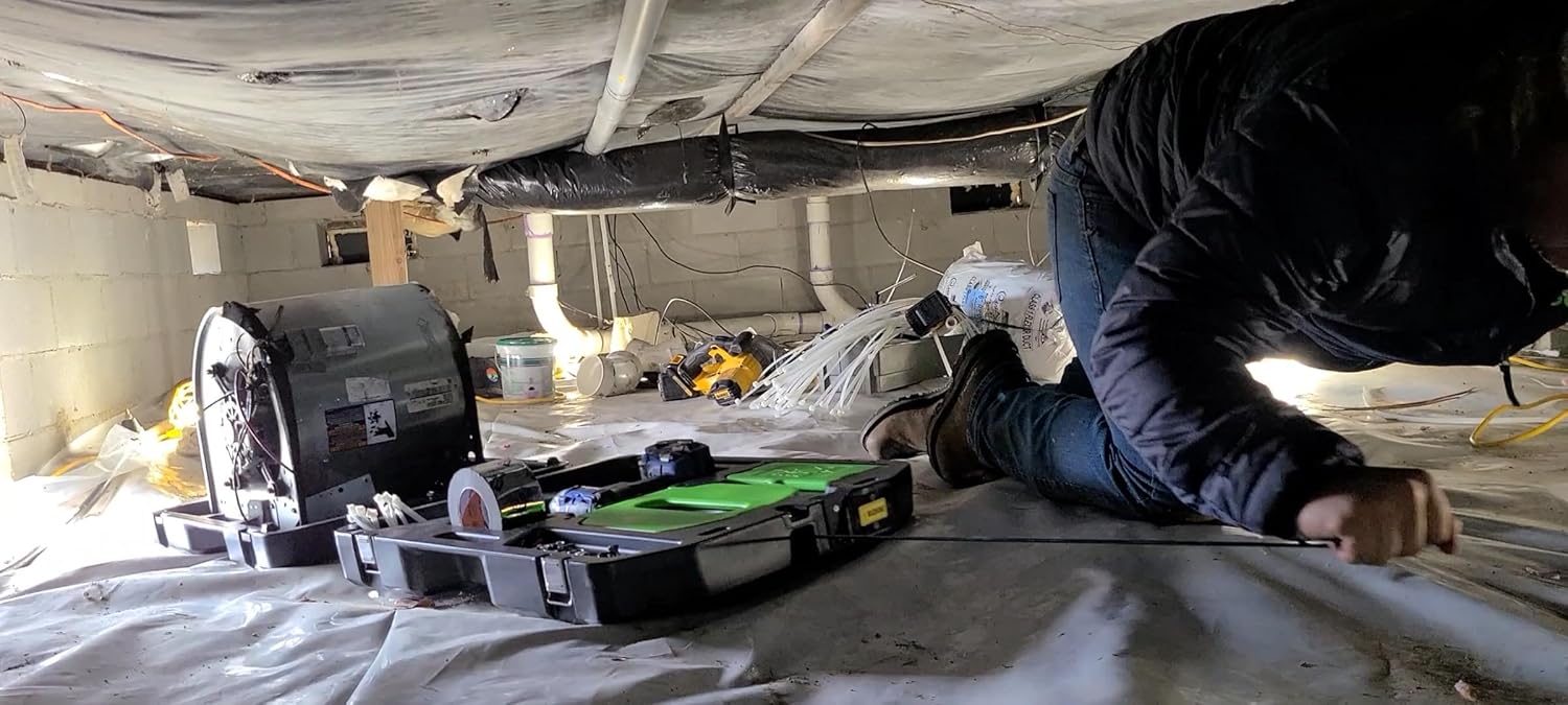 USA-Made Heavy Duty Tool Sled for Crawl Space | Patented Tradesman Carrier with Swivel Light 6 USA-Made Heavy Duty Tool Sled for Crawl Space | Patented Tradesman Carrier with Swivel Light - Image 6