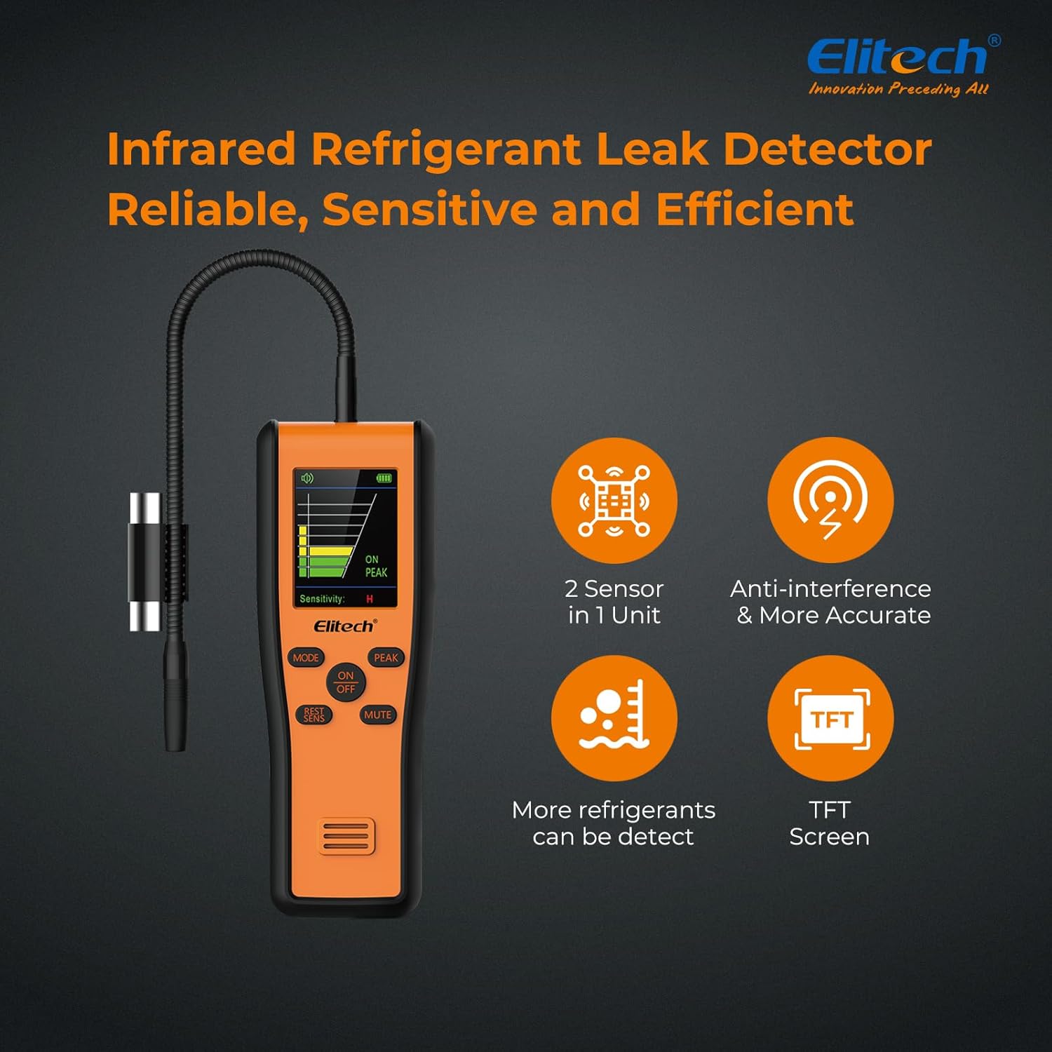 Advanced HVAC Halogen Gas Leak Detector with Infrared & Heated Diode Sensors 2 Advanced HVAC Halogen Gas Leak Detector with Infrared & Heated Diode Sensors - Image 2