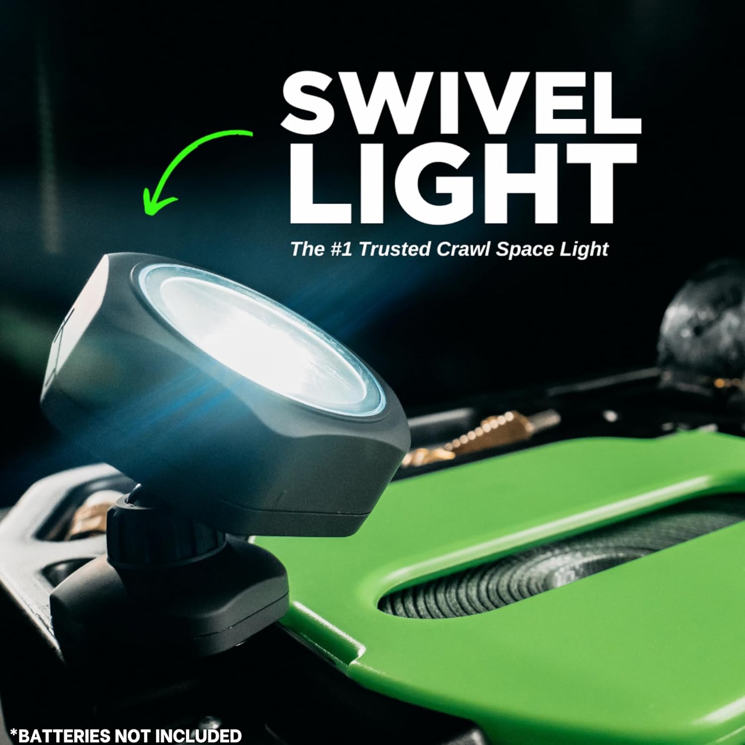 USA-Made Heavy Duty Tool Sled for Crawl Space | Patented Tradesman Carrier with Swivel Light 8 USA-Made Heavy Duty Tool Sled for Crawl Space | Patented Tradesman Carrier with Swivel Light - Image 8