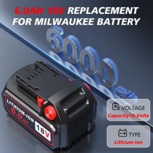 6.0Ah 18V Lithium Battery for Milwaukee M18 Tools – 2 Pack Powerhouse