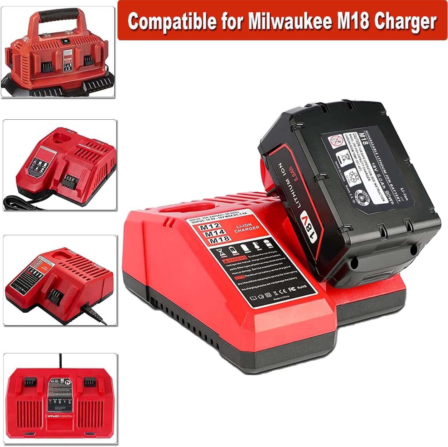 2-Pack Milwaukee M18 5.0Ah Batteries: High-Capacity Replacement Power 2 2-Pack Milwaukee M18 5.0Ah Batteries: High-Capacity Replacement Power - Image 2