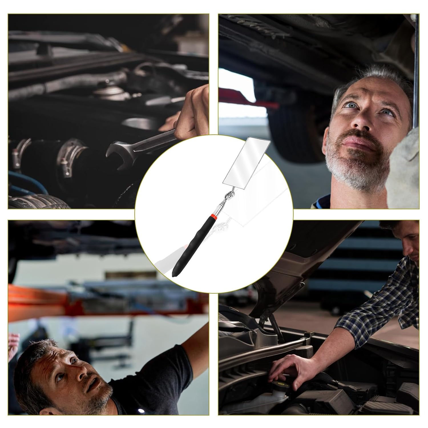 Telescoping Vehicle Inspection Mirror: 30.7" Extended Reach Car Tool 6 Telescoping Vehicle Inspection Mirror: 30.7" Extended Reach Car Tool - Image 6