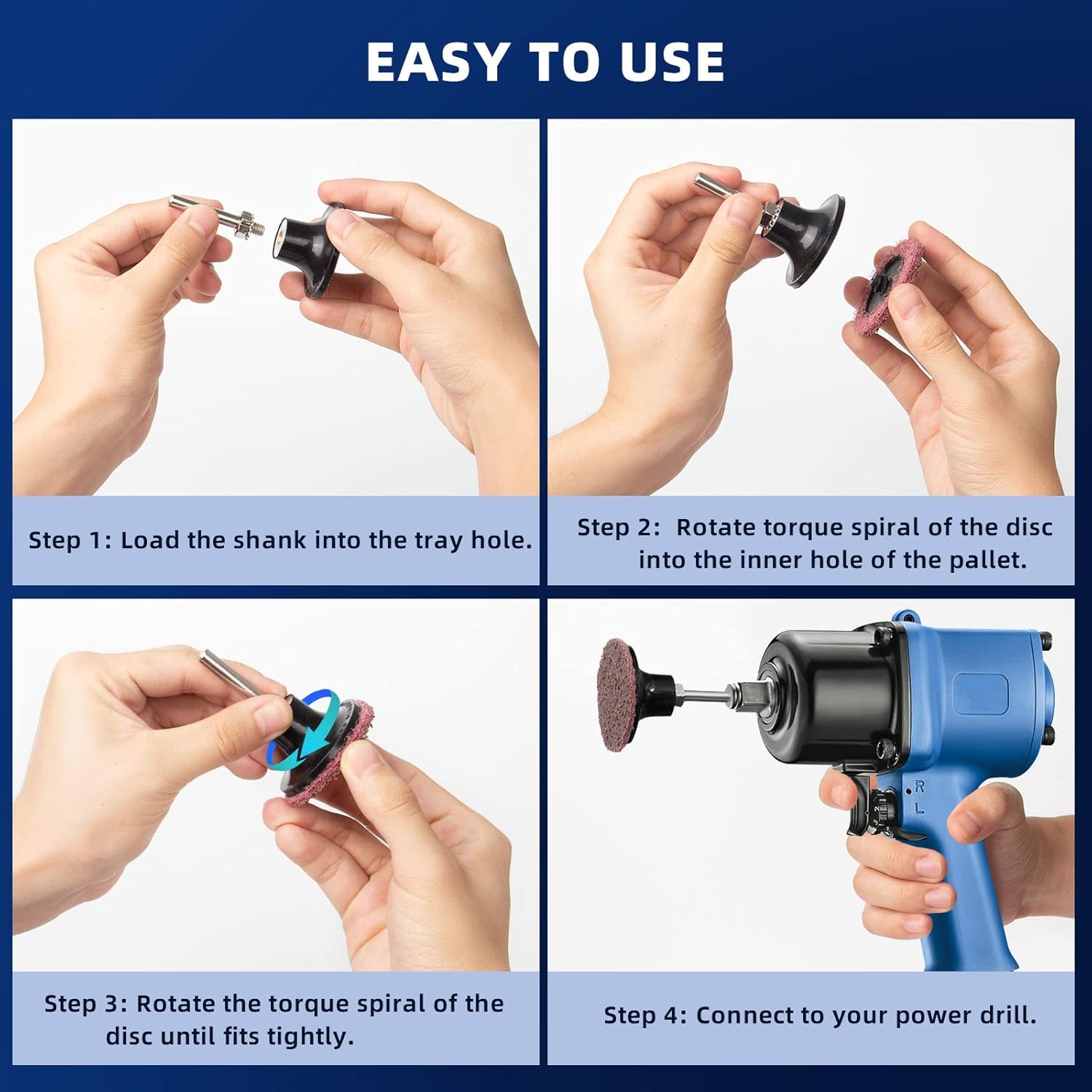 108PC 2" Quick Change Sanding Disc Set for Grinder | Surface Prep & Paint Removal 7 108PC 2" Quick Change Sanding Disc Set for Grinder | Surface Prep & Paint Removal - Image 7