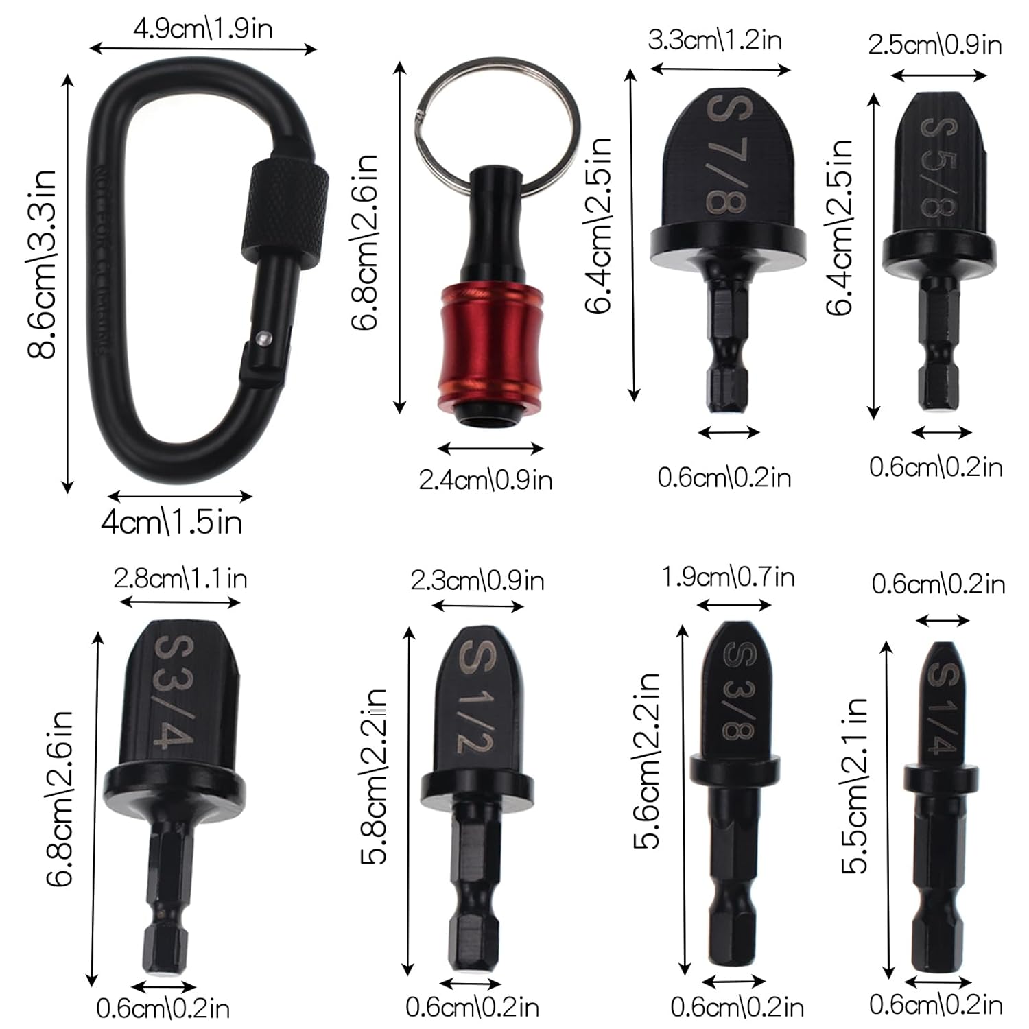 Professional HVAC Swaging Tool Kit with 6 Tube Size Drill Bits & Keychain Holder 3 Professional HVAC Swaging Tool Kit with 6 Tube Size Drill Bits & Keychain Holder - Image 3