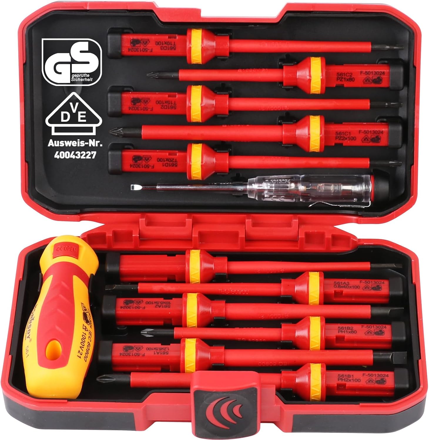 Professional Electrical Screwdriver Set | 1000V Insulated VDE Certified | 13-Piece CRV Magnetic Tips 1 hvac tools screwdriver