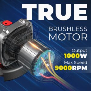 Dong Cheng 20V Cordless Angle Grinder 4.5″ Max Power Tool w/ Battery Kit