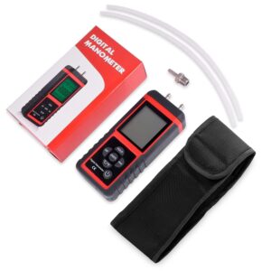 Pro HVAC Digital Manometer – Dual-Port Air Pressure Meter Gauge Tester