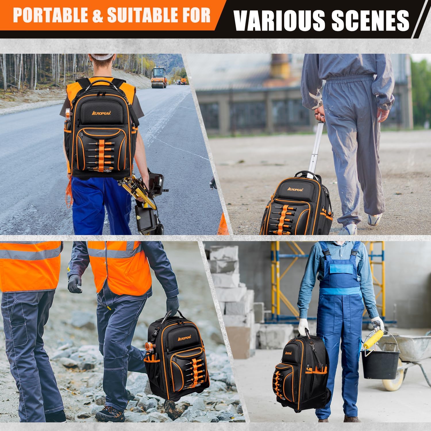 Ultimate Heavy Duty Rolling Tool Backpack | 63 Pockets | HVAC Electrician Gear 8 Ultimate Heavy Duty Rolling Tool Backpack | 63 Pockets | HVAC Electrician Gear - Image 8