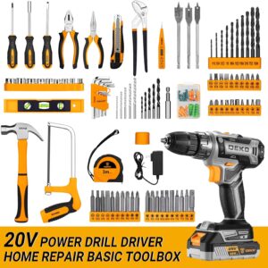20V Cordless Drill Set: Power Electric Driver w/ Battery & Case