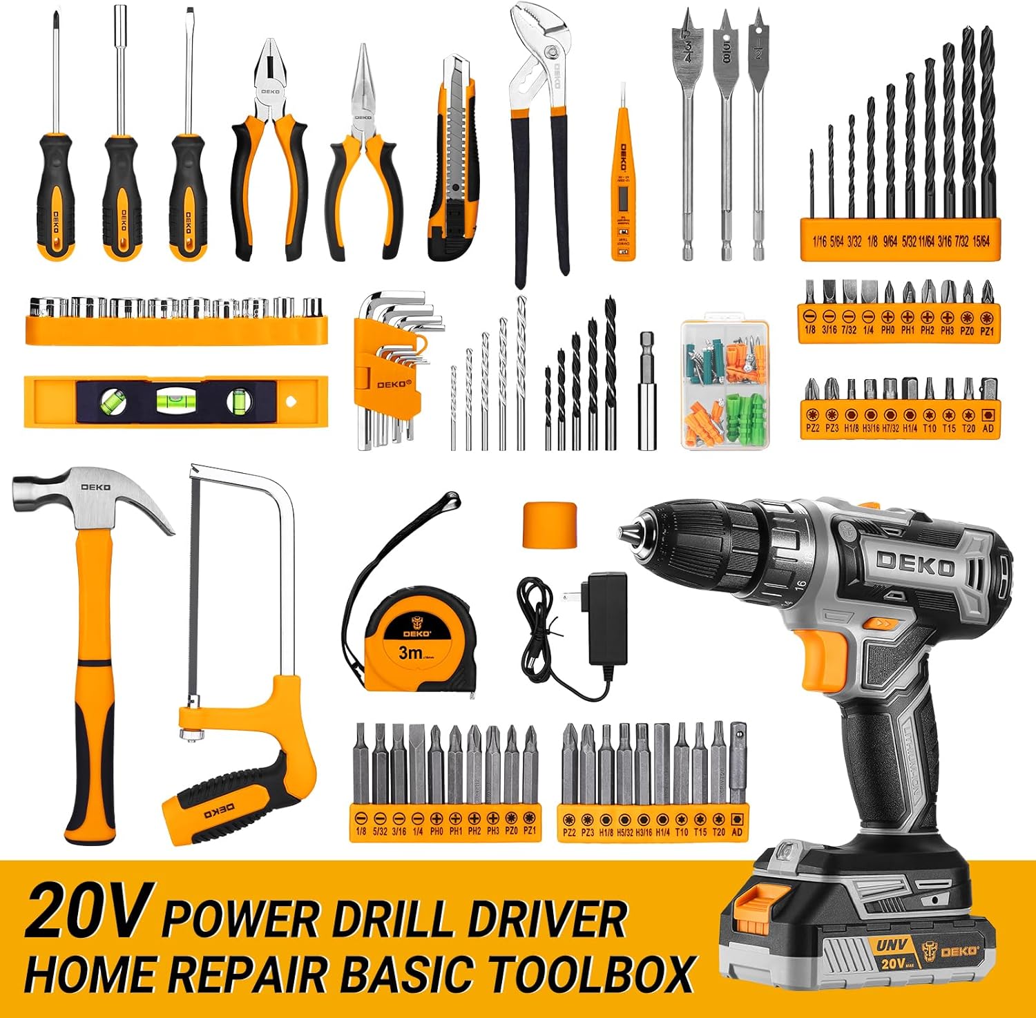 20V Cordless Drill Set: Power Electric Driver w/ Battery & Case 2 20V Cordless Drill Set: Power Electric Driver w/ Battery & Case - Image 2