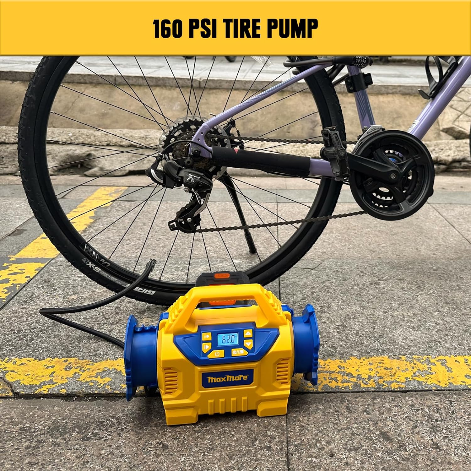 DeWalt 20V MAX Cordless Tire Inflator 160PSI Digital Auto Shutoff LED 4 DeWalt 20V MAX Cordless Tire Inflator 160PSI Digital Auto Shutoff LED - Image 4