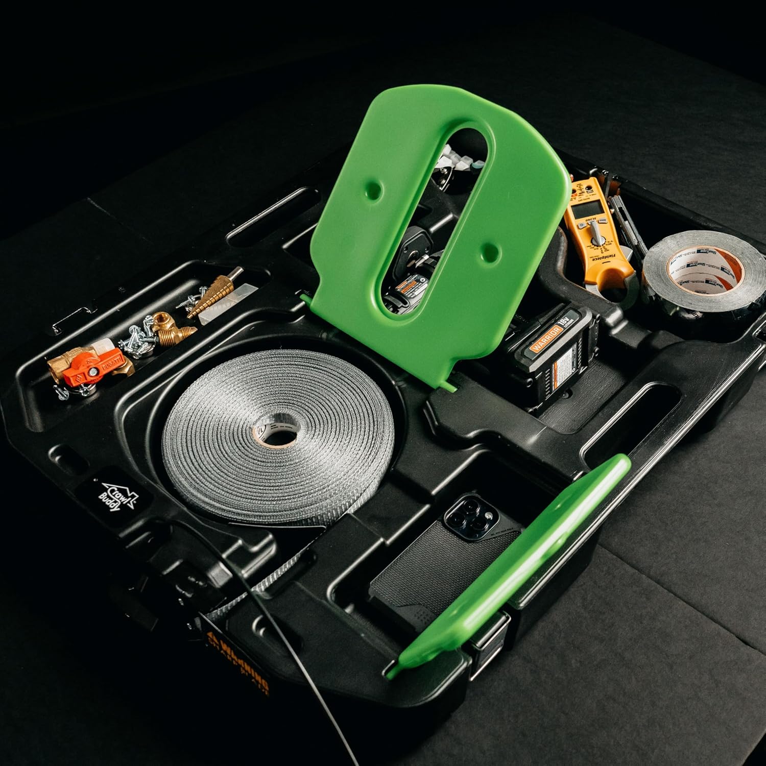 USA-Made Heavy Duty Tool Sled for Crawl Space | Patented Tradesman Carrier with Swivel Light 9 USA-Made Heavy Duty Tool Sled for Crawl Space | Patented Tradesman Carrier with Swivel Light - Image 9