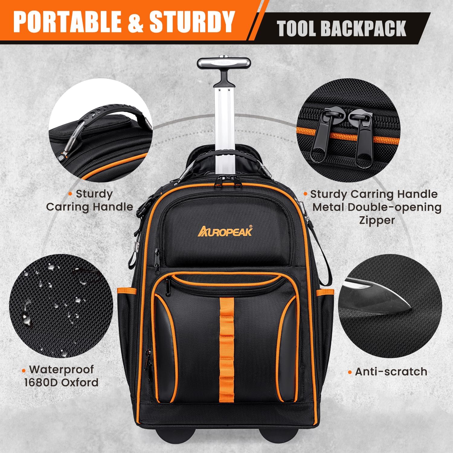 Ultimate Heavy Duty Rolling Tool Backpack | 63 Pockets | HVAC Electrician Gear 7 Ultimate Heavy Duty Rolling Tool Backpack | 63 Pockets | HVAC Electrician Gear - Image 7