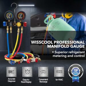 Professional AC Manifold Gauge Set for R410A R134A R22 HVAC Charging