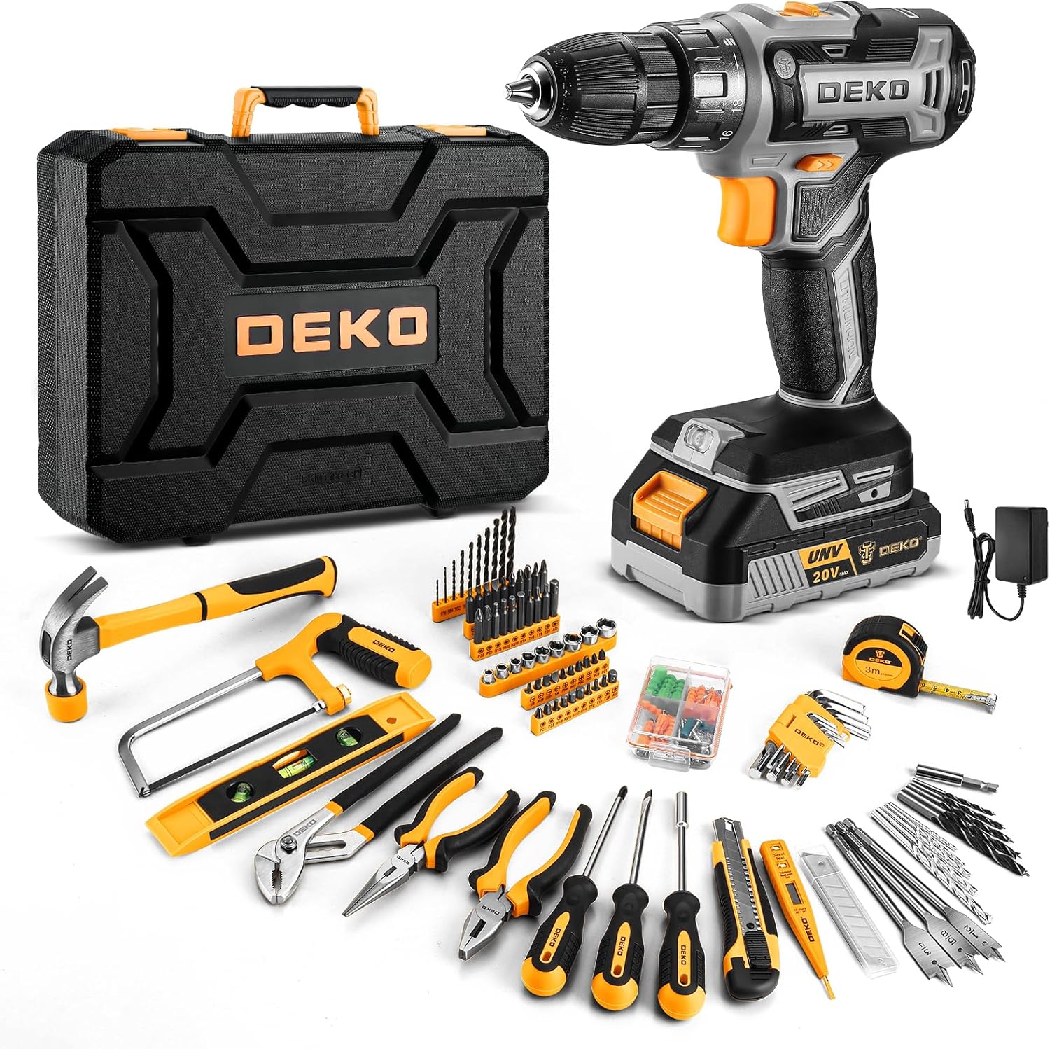 20V Cordless Drill Set: Power Electric Driver w/ Battery & Case 1 hvac tools drill