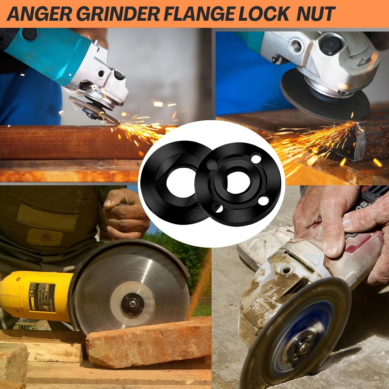 Universal Angle Grinder Accessory Kit - 7PCS Nut Removal Tool for Dewalt Milwaukee Makita 6 Universal Angle Grinder Accessory Kit - 7PCS Nut Removal Tool for Dewalt Milwaukee Makita - Image 6