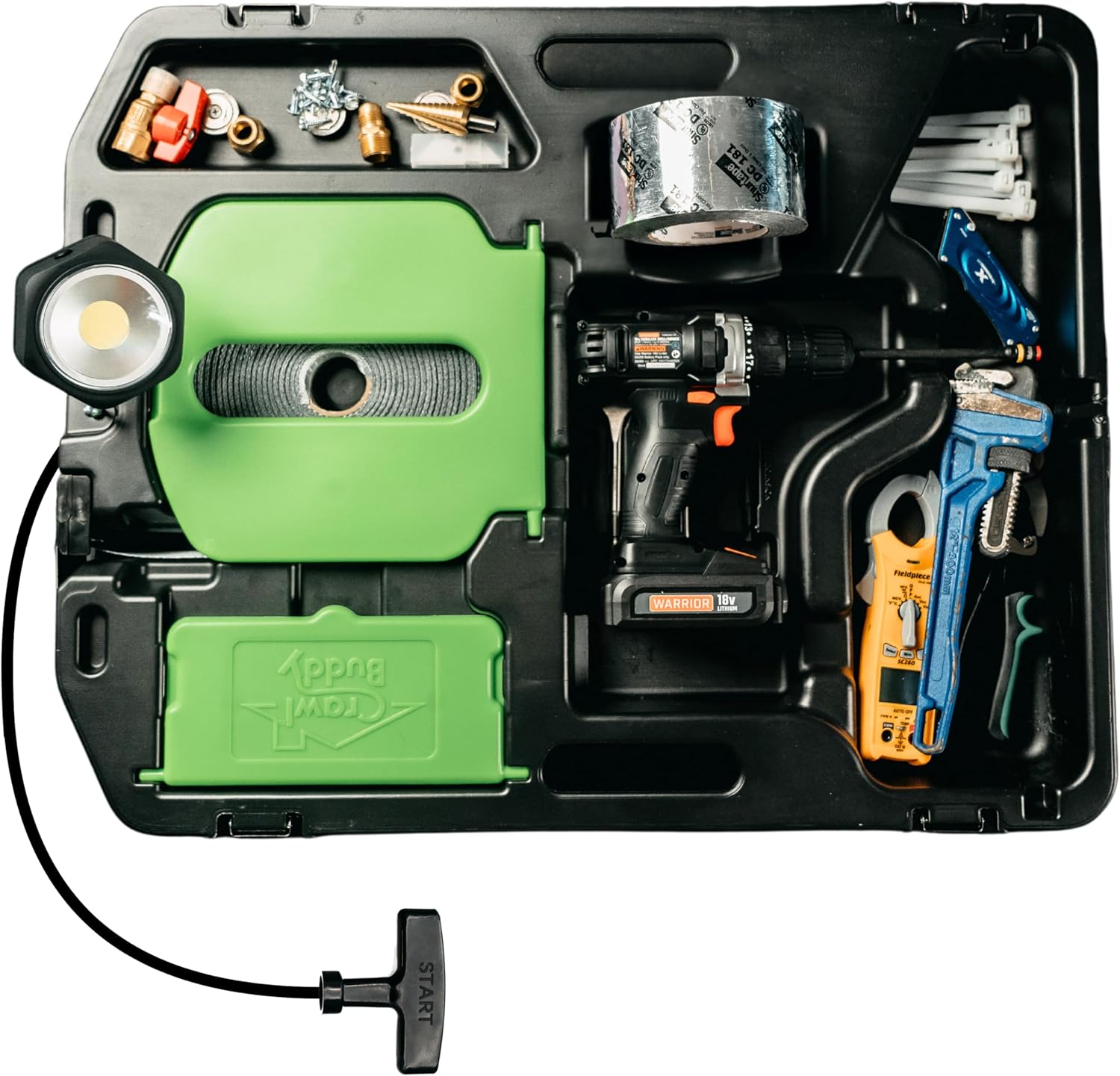 USA-Made Heavy Duty Tool Sled for Crawl Space | Patented Tradesman Carrier with Swivel Light 1 hvac tools digital