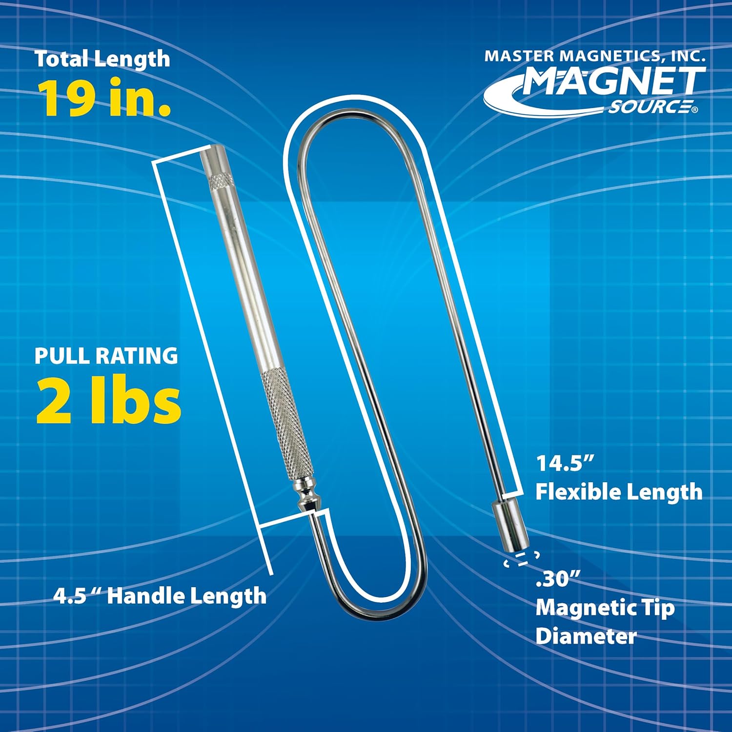 Bendable Magnetic Pickup Tool | 19" Mechanic's Grabber for Metal Tools 3 Bendable Magnetic Pickup Tool | 19" Mechanic's Grabber for Metal Tools - Image 3