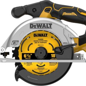 DEWALT 20V MAX* 6-1/2 in. Brushless Cordless Circular Saw, Tool Only (DCS565B)