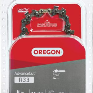 Oregon AdvanceCut Chainsaw Chain, 3/8" LP Pitch, 0.43" Gauge, 33 Drive Links, Replacement Chainsaw Chain for 8-Inch Bar, for Pole Saws & Chain Saw Tools, Replaces Stihl & Husqvarna (R33)