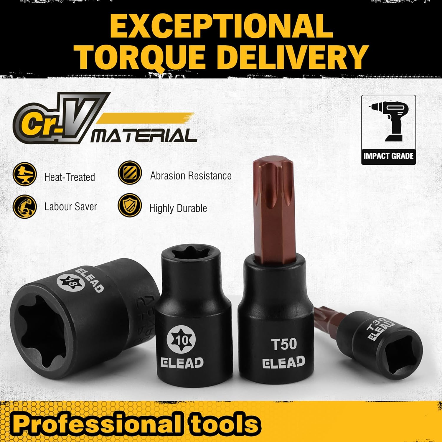 Professional Torx Bit Socket Set 31-PC | Complete T8-T70 & E4-E24 Mechanic Tool 6 Professional Torx Bit Socket Set 31-PC | Complete T8-T70 & E4-E24 Mechanic Tool - Image 6