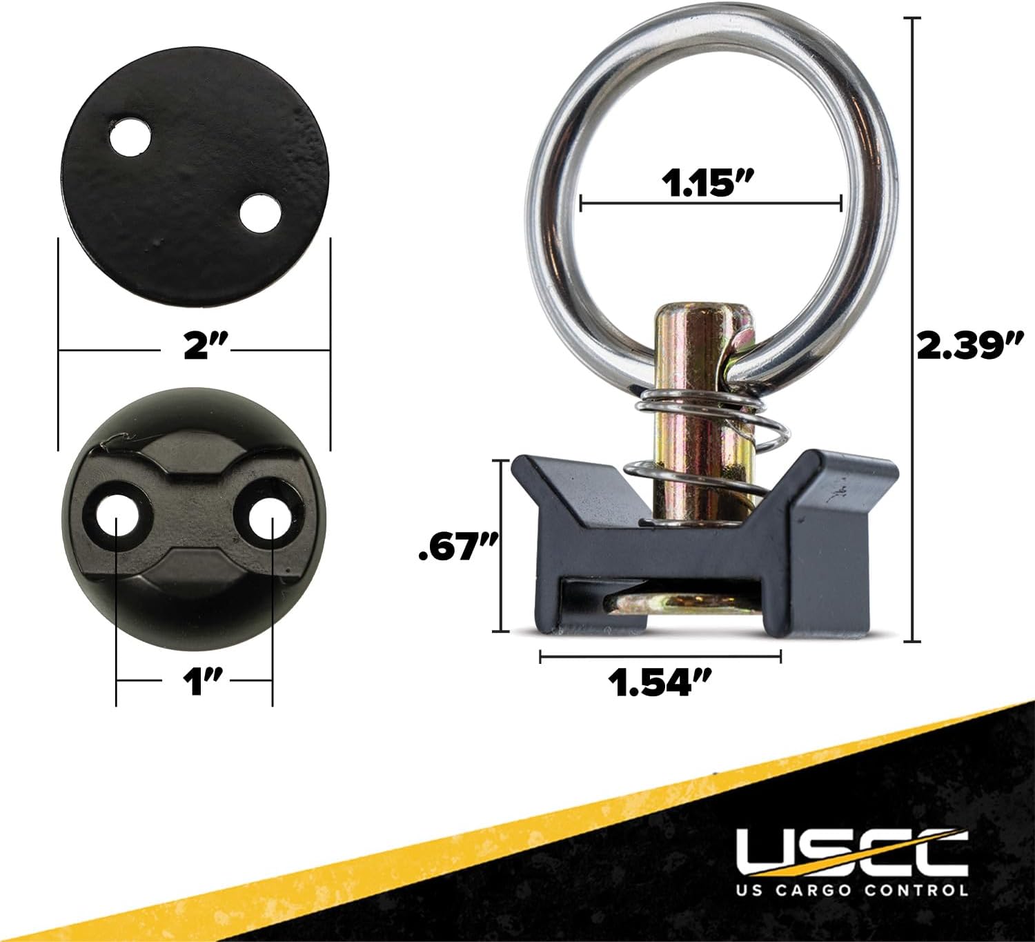 Heavy-Duty L Track Tie Down Kit for UTV ATV Motorcycle Cargo Anchors 3 Heavy-Duty L Track Tie Down Kit for UTV ATV Motorcycle Cargo Anchors - Image 3