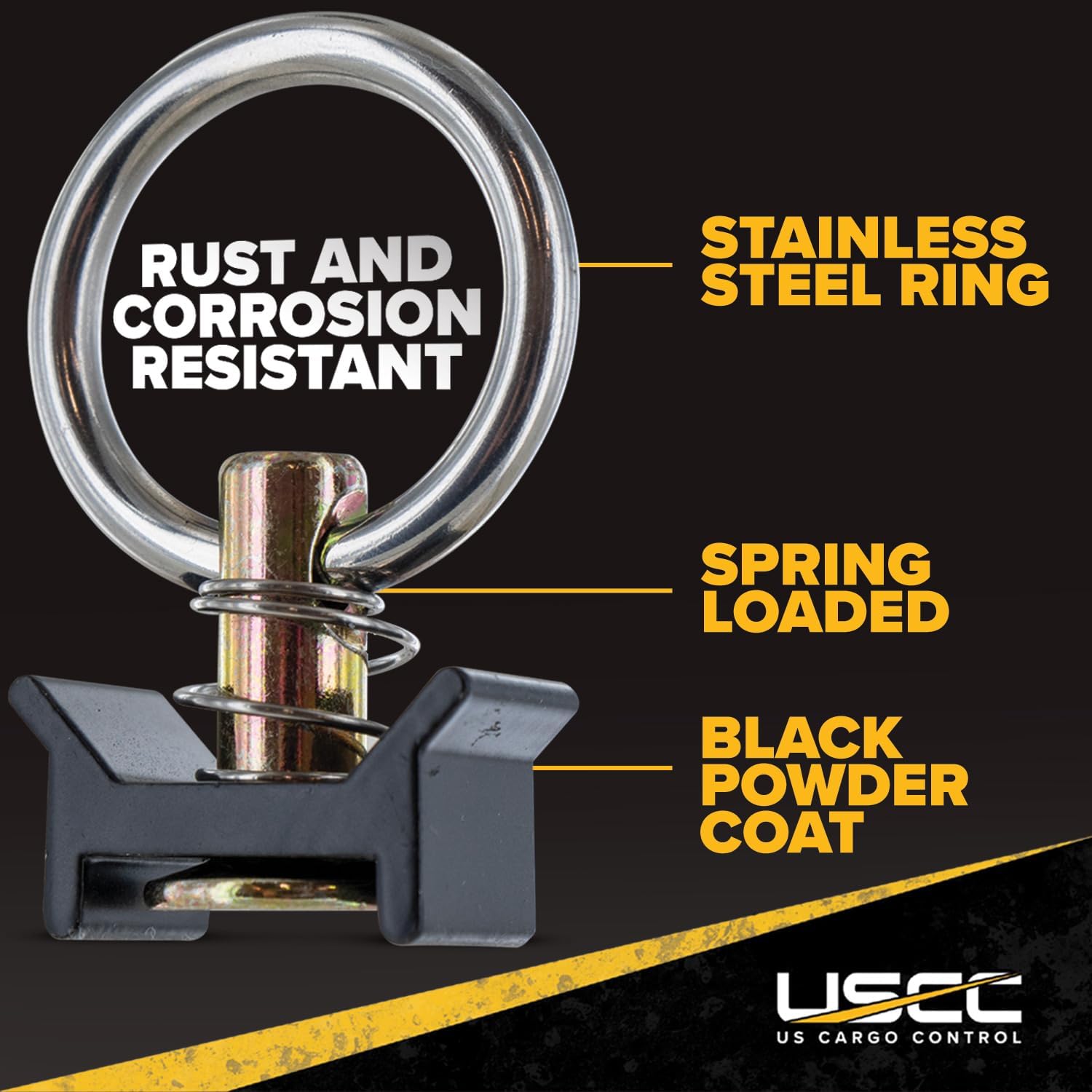 Heavy-Duty L Track Tie Down Kit for UTV ATV Motorcycle Cargo Anchors 6 Heavy-Duty L Track Tie Down Kit for UTV ATV Motorcycle Cargo Anchors - Image 6