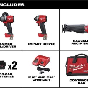 Milwaukee 2997-23 FUEL Power Trio: Drill/Impact/Sawzall Pro Kit