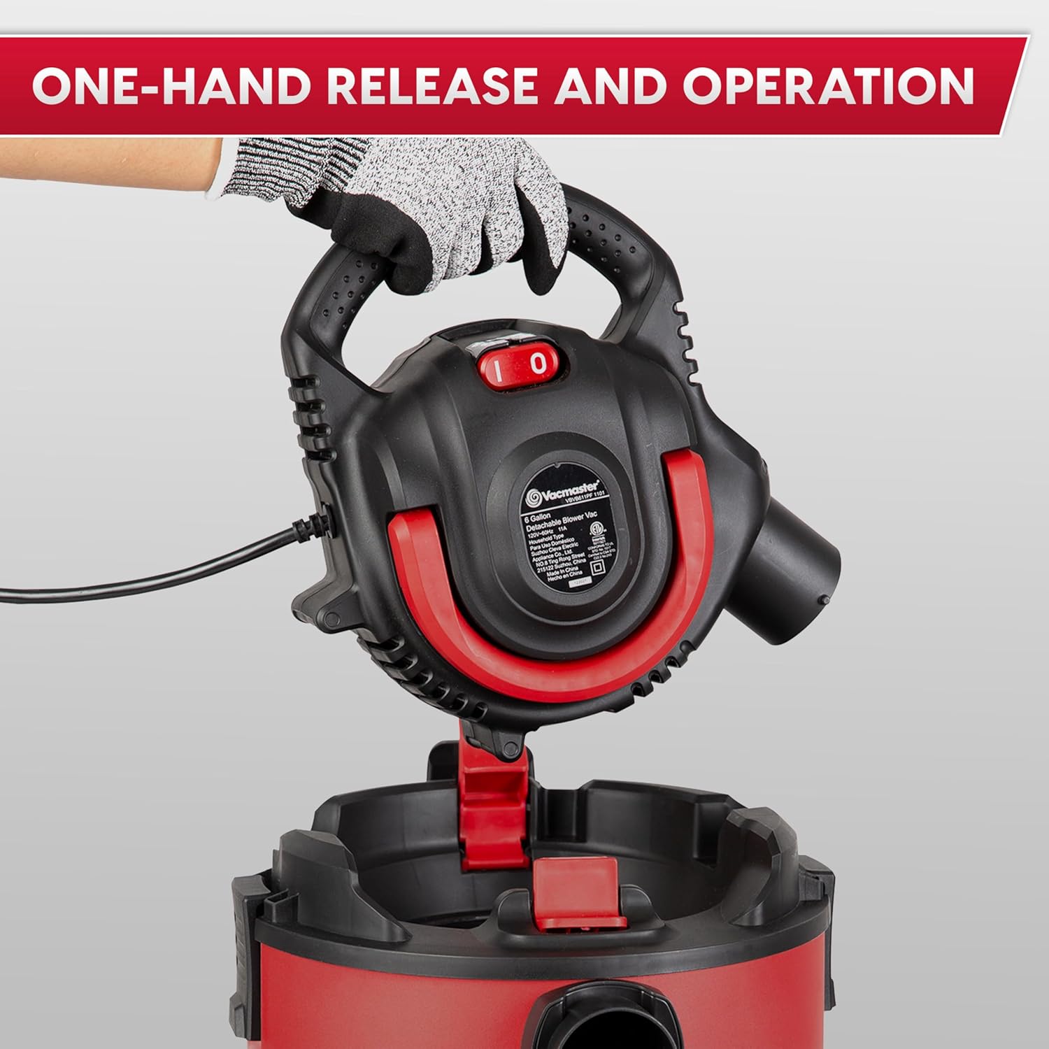 Powerful 6-Gallon Wet Dry Shop Vacuum with Detachable Blower - Heavy-Duty Cleaning Tool 3 Powerful 6-Gallon Wet Dry Shop Vacuum with Detachable Blower - Heavy-Duty Cleaning Tool - Image 3